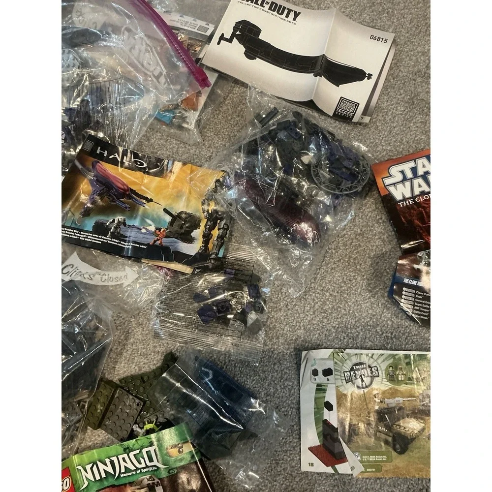 LEGO & Mega Bloks Bulk Lot Building Blocks/ Hobbit &Teenage Ninja Turtles Legos